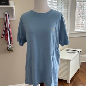 johnnie-O Light Blue Short Sleeve Tee with Small Yellow Logo